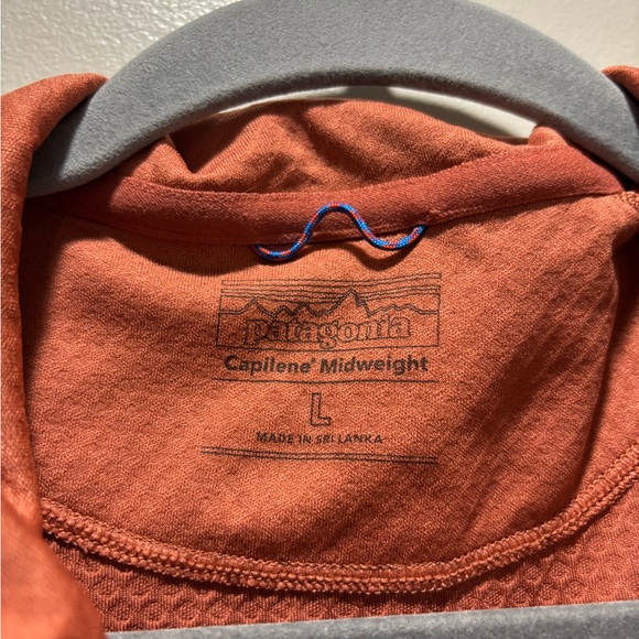 Patagonia Auburn Rust Capilene Midweight Half Zip Long Sleeve Pullover L - Picture 5 of 6